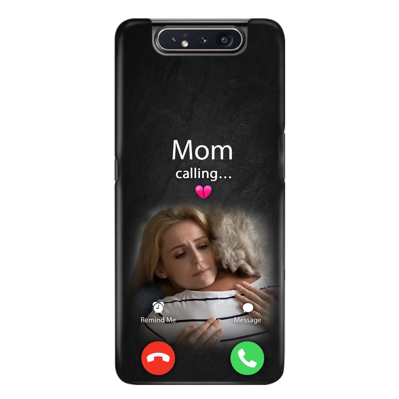 Custom Personalized Memorial Mom Phone Case - Upload Photo - Memorial Gift Idea For Mom/ Dad - Mom Calling - Case For iPhone And Samsung