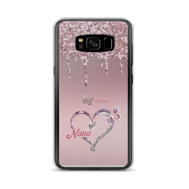 Custom Personalized Grandma Phone Case - Upto 10 Kids - Gift Idea For Mom/ Grandma/ Mother's Day - Case for iPhone/Samsung - Blessed To Be Called Nana