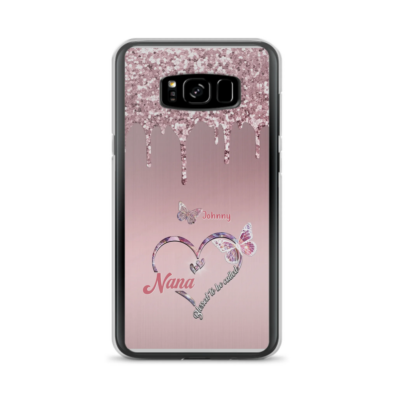 Custom Personalized Grandma Phone Case - Upto 10 Kids - Gift Idea For Mom/ Grandma/ Mother's Day - Case for iPhone/Samsung - Blessed To Be Called Nana