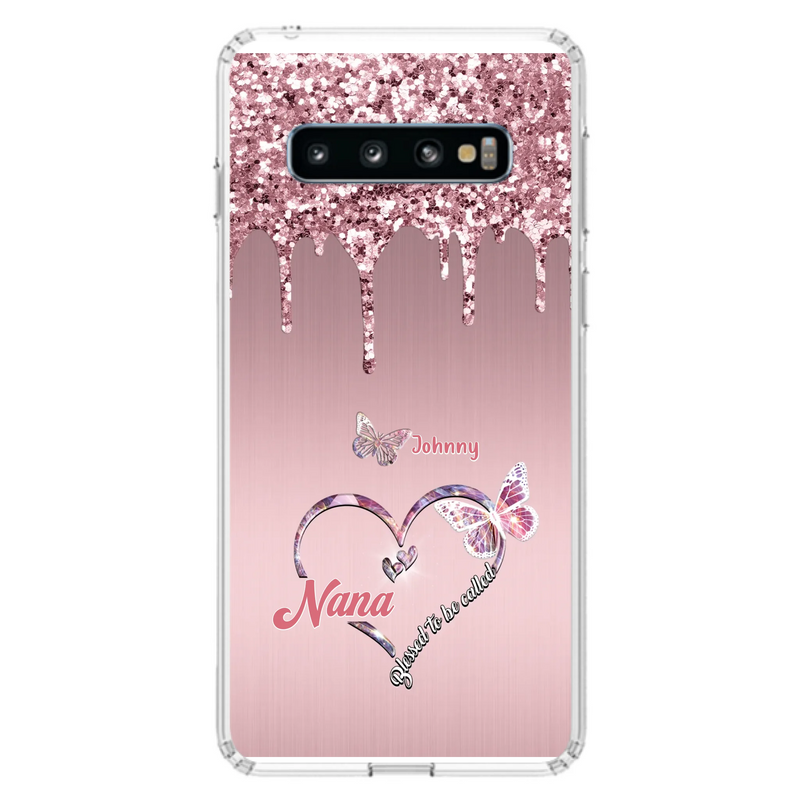 Custom Personalized Grandma Phone Case - Upto 10 Kids - Gift Idea For Mom/ Grandma/ Mother's Day - Case for iPhone/Samsung - Blessed To Be Called Nana