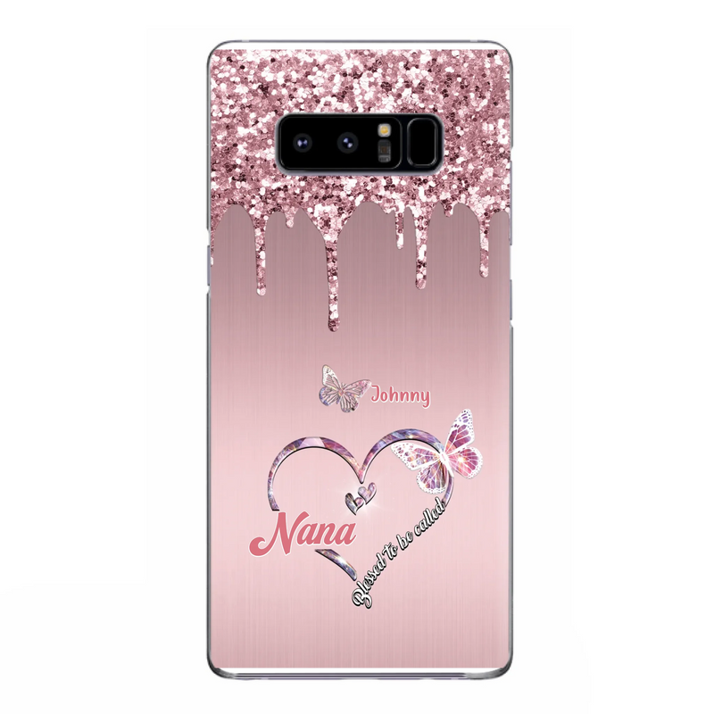 Custom Personalized Grandma Phone Case - Upto 10 Kids - Gift Idea For Mom/ Grandma/ Mother's Day - Case for iPhone/Samsung - Blessed To Be Called Nana