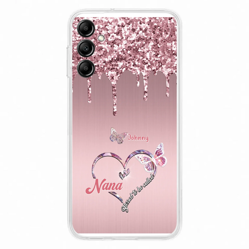 Custom Personalized Grandma Phone Case - Upto 10 Kids - Gift Idea For Mom/ Grandma/ Mother's Day - Case for iPhone/Samsung - Blessed To Be Called Nana