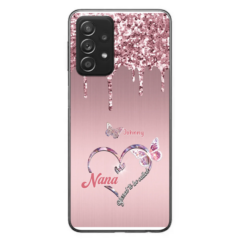 Custom Personalized Grandma Phone Case - Upto 10 Kids - Gift Idea For Mom/ Grandma/ Mother's Day - Case for iPhone/Samsung - Blessed To Be Called Nana