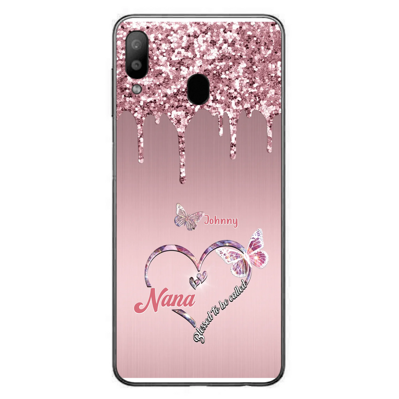 Custom Personalized Grandma Phone Case - Upto 10 Kids - Gift Idea For Mom/ Grandma/ Mother's Day - Case for iPhone/Samsung - Blessed To Be Called Nana