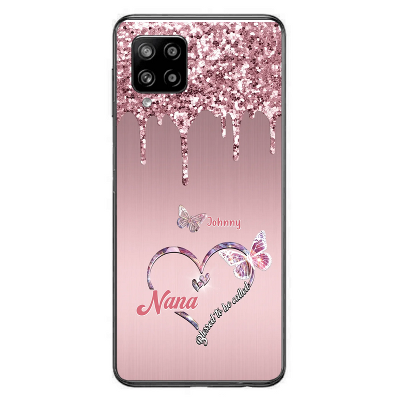 Custom Personalized Grandma Phone Case - Upto 10 Kids - Gift Idea For Mom/ Grandma/ Mother's Day - Case for iPhone/Samsung - Blessed To Be Called Nana