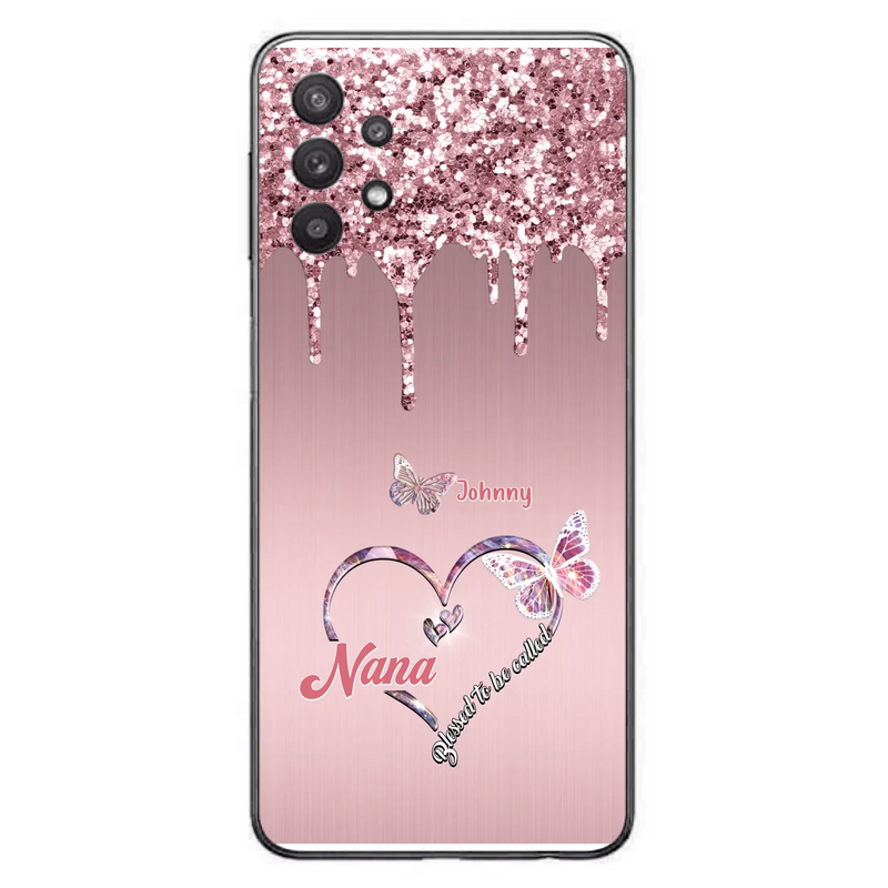 Custom Personalized Grandma Phone Case - Upto 10 Kids - Gift Idea For Mom/ Grandma/ Mother's Day - Case for iPhone/Samsung - Blessed To Be Called Nana