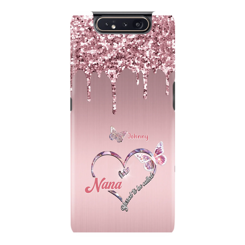 Custom Personalized Grandma Phone Case - Upto 10 Kids - Gift Idea For Mom/ Grandma/ Mother's Day - Case for iPhone/Samsung - Blessed To Be Called Nana