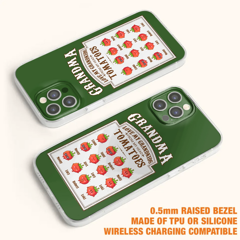 Custom Personalized Grandma Tomatoes Phone Case - Gift Idea For Mother's Day/Grandma- Upto 12 Tomatoes - Case For iPhone/ Samsung