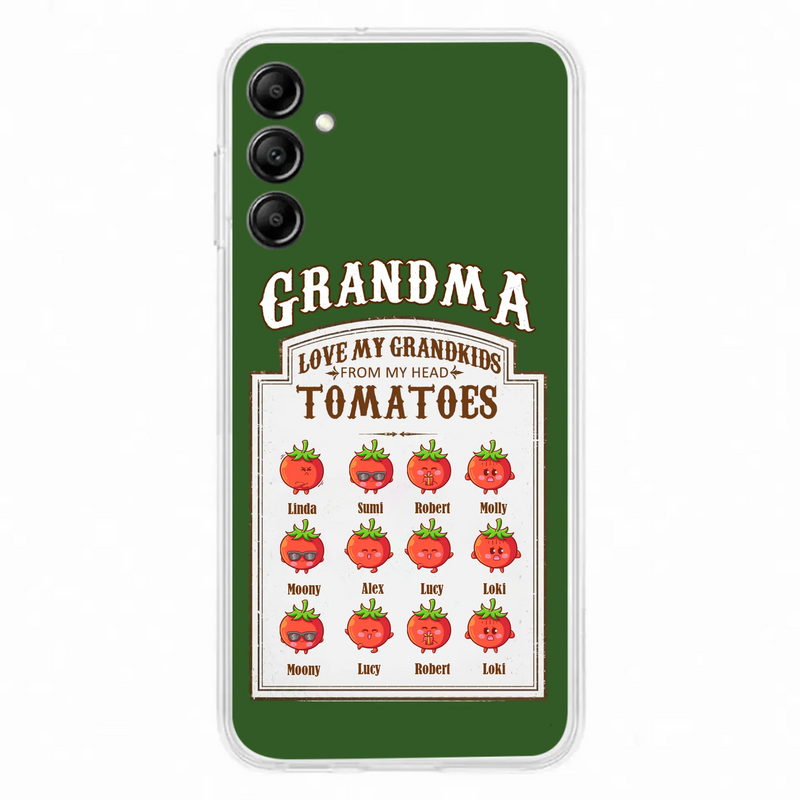 Custom Personalized Grandma Tomatoes Phone Case - Gift Idea For Mother's Day/Grandma- Upto 12 Tomatoes - Case For iPhone/ Samsung