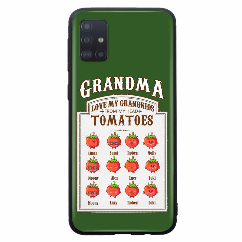 Custom Personalized Grandma Tomatoes Phone Case - Gift Idea For Mother's Day/Grandma- Upto 12 Tomatoes - Case For iPhone/ Samsung