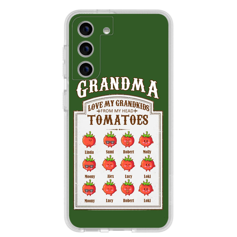 Custom Personalized Grandma Tomatoes Phone Case - Gift Idea For Mother's Day/Grandma- Upto 12 Tomatoes - Case For iPhone/ Samsung