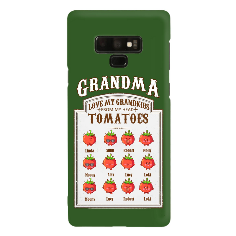 Custom Personalized Grandma Tomatoes Phone Case - Gift Idea For Mother's Day/Grandma- Upto 12 Tomatoes - Case For iPhone/ Samsung