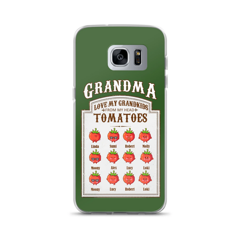 Custom Personalized Grandma Tomatoes Phone Case - Gift Idea For Mother's Day/Grandma- Upto 12 Tomatoes - Case For iPhone/ Samsung