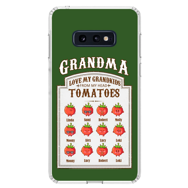 Custom Personalized Grandma Tomatoes Phone Case - Gift Idea For Mother's Day/Grandma- Upto 12 Tomatoes - Case For iPhone/ Samsung