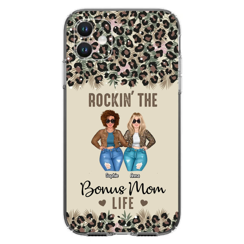 Custom Personalized Bonus Mom Phone Case - Gift Idea For Mother's Day - Rockin' The Bonus Mom Life - Case For iPhone & Samsung