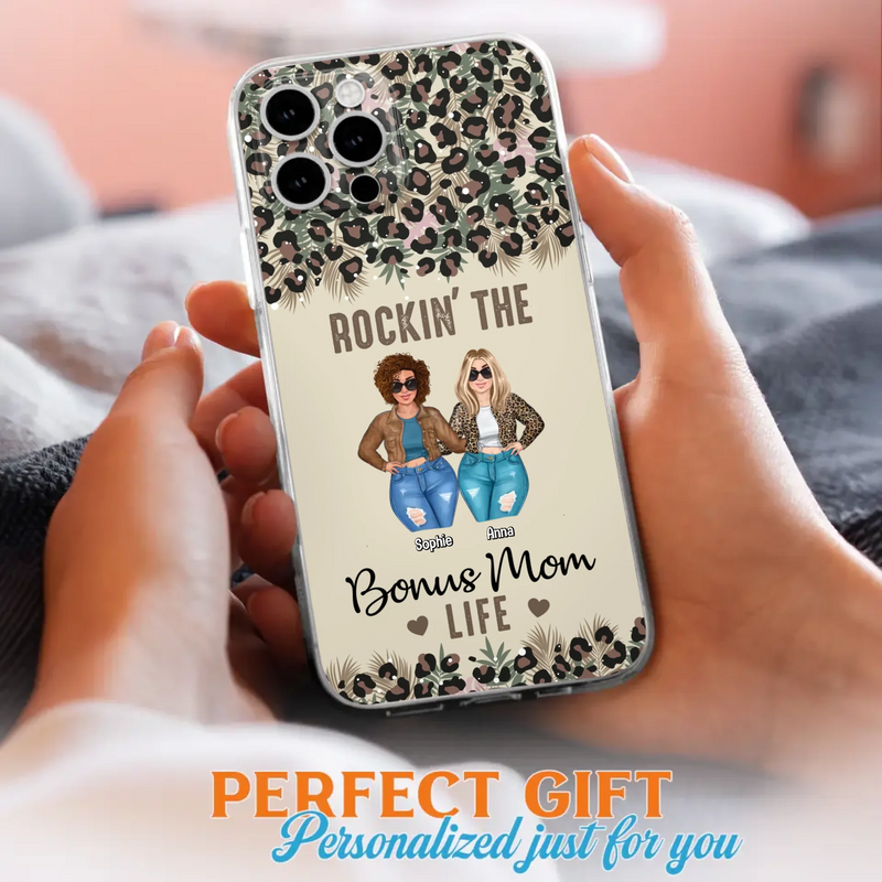 Custom Personalized Bonus Mom Phone Case - Gift Idea For Mother's Day - Rockin' The Bonus Mom Life - Case For iPhone & Samsung
