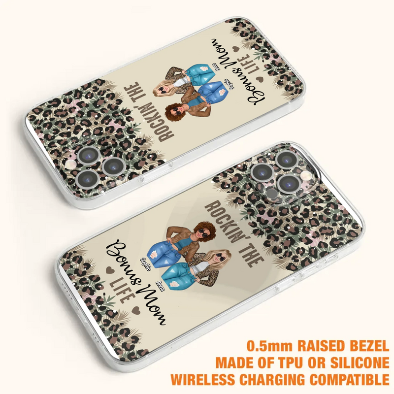 Custom Personalized Bonus Mom Phone Case - Gift Idea For Mother's Day - Rockin' The Bonus Mom Life - Case For iPhone & Samsung