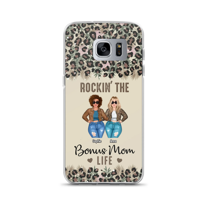 Custom Personalized Bonus Mom Phone Case - Gift Idea For Mother's Day - Rockin' The Bonus Mom Life - Case For iPhone & Samsung