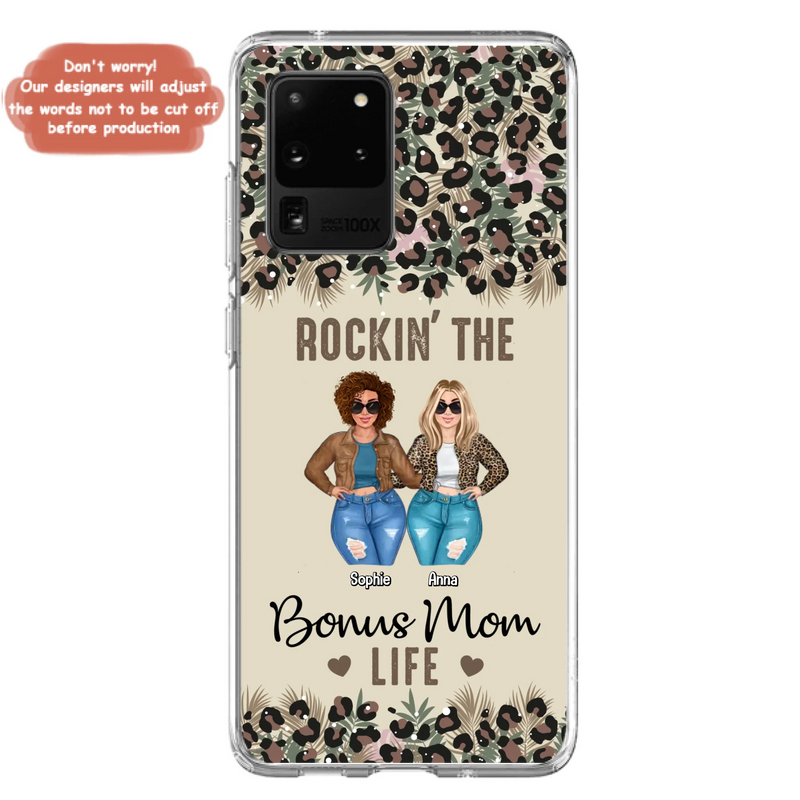 Custom Personalized Bonus Mom Phone Case - Gift Idea For Mother's Day - Rockin' The Bonus Mom Life - Case For iPhone & Samsung