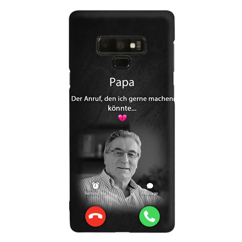 Personalisierte Handyhülle - Foto hochladen - Gedenkgeschenk für Mama/ Papa - Der Anruf, den ich gerne machen könnte - Handyhülle für iPhone/Samsung