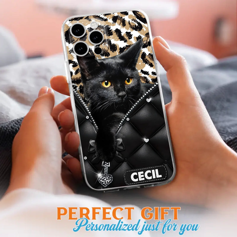 Custom Personalized Cat Phone Case For iPhone/Samsung - Upload Photo - Gift Idea For Cat Lovers