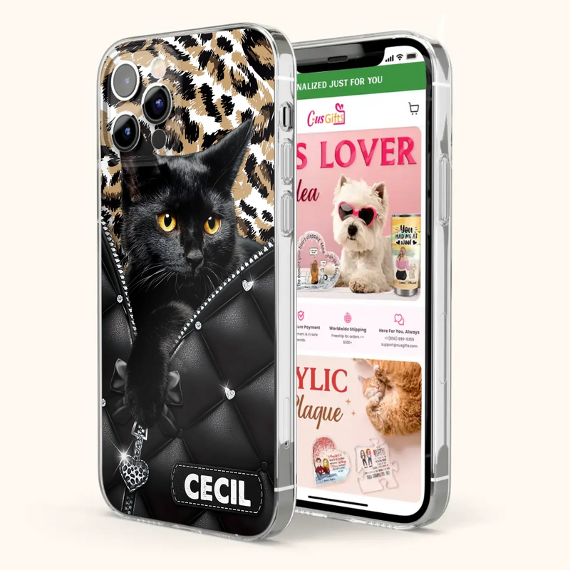 Custom Personalized Cat Phone Case For iPhone/Samsung - Upload Photo - Gift Idea For Cat Lovers