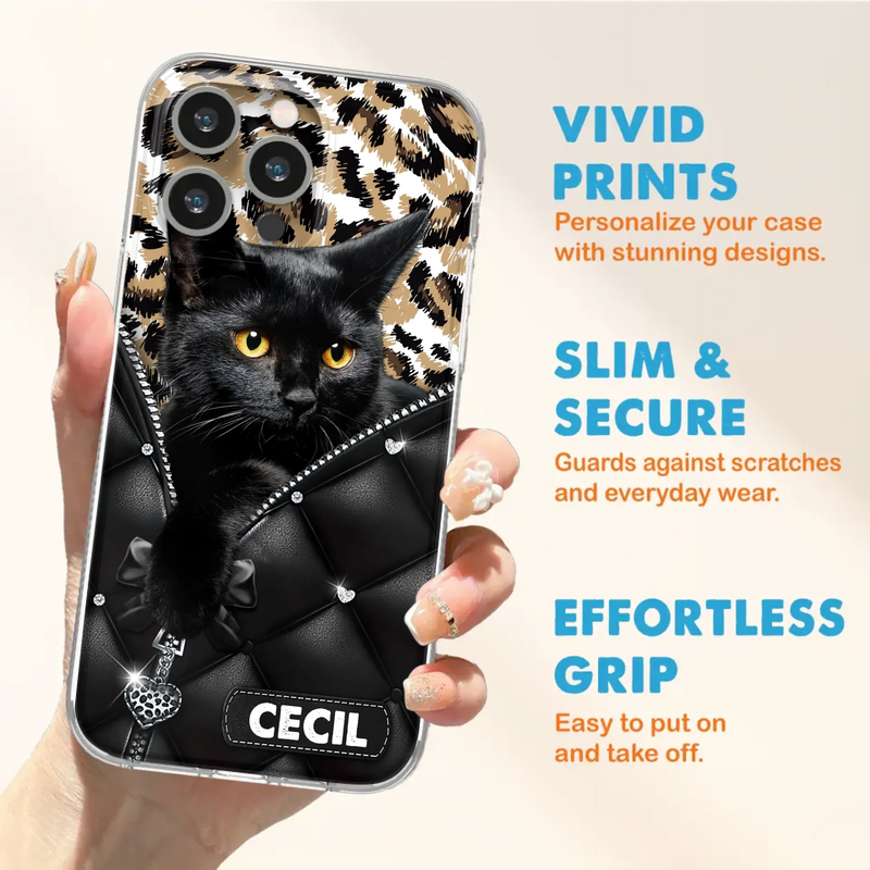 Custom Personalized Cat Phone Case For iPhone/Samsung - Upload Photo - Gift Idea For Cat Lovers