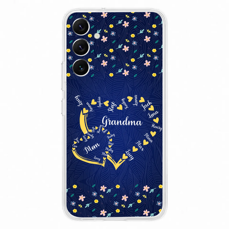 Custom Personalized Grandma Mom Phone Case - Gift Idea For Mother's Day - Upto 12 Kids - Case For iPhone And Samsung