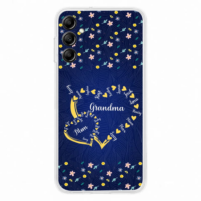 Custom Personalized Grandma Mom Phone Case - Gift Idea For Mother's Day - Upto 12 Kids - Case For iPhone And Samsung