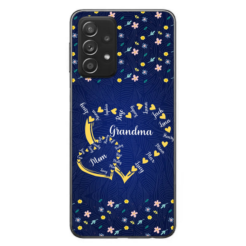 Custom Personalized Grandma Mom Phone Case - Gift Idea For Mother's Day - Upto 12 Kids - Case For iPhone And Samsung