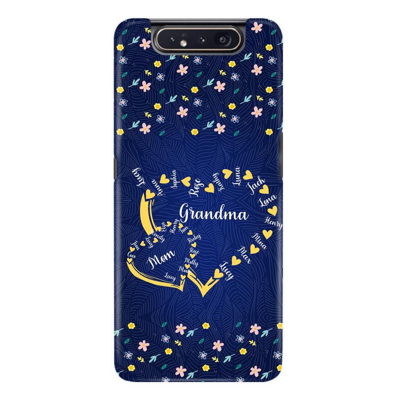 Custom Personalized Grandma Mom Phone Case - Gift Idea For Mother's Day - Upto 12 Kids - Case For iPhone And Samsung
