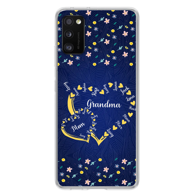 Custom Personalized Grandma Mom Phone Case - Gift Idea For Mother's Day - Upto 12 Kids - Case For iPhone And Samsung