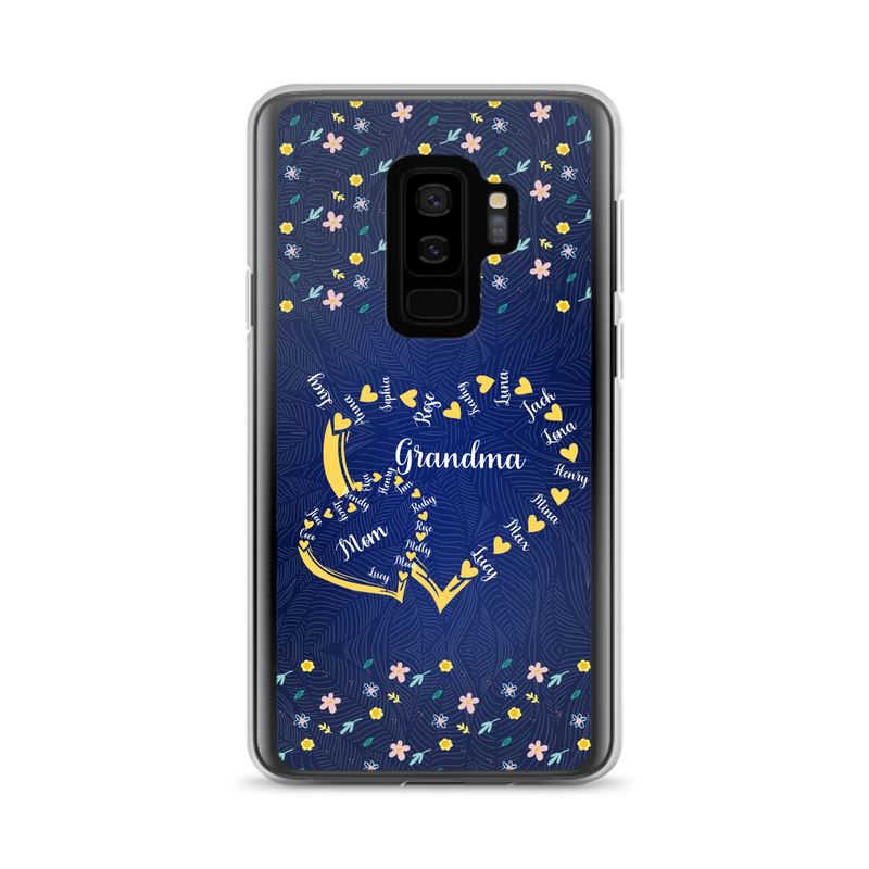 Custom Personalized Grandma Mom Phone Case - Gift Idea For Mother's Day - Upto 12 Kids - Case For iPhone And Samsung