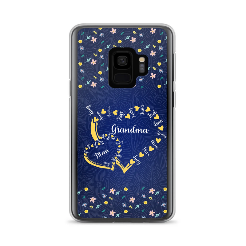 Custom Personalized Grandma Mom Phone Case - Gift Idea For Mother's Day - Upto 12 Kids - Case For iPhone And Samsung
