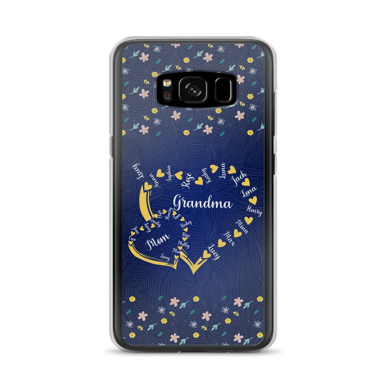 Custom Personalized Grandma Mom Phone Case - Gift Idea For Mother's Day - Upto 12 Kids - Case For iPhone And Samsung
