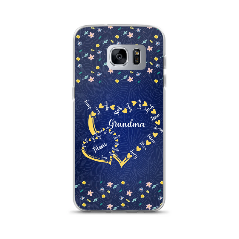 Custom Personalized Grandma Mom Phone Case - Gift Idea For Mother's Day - Upto 12 Kids - Case For iPhone And Samsung