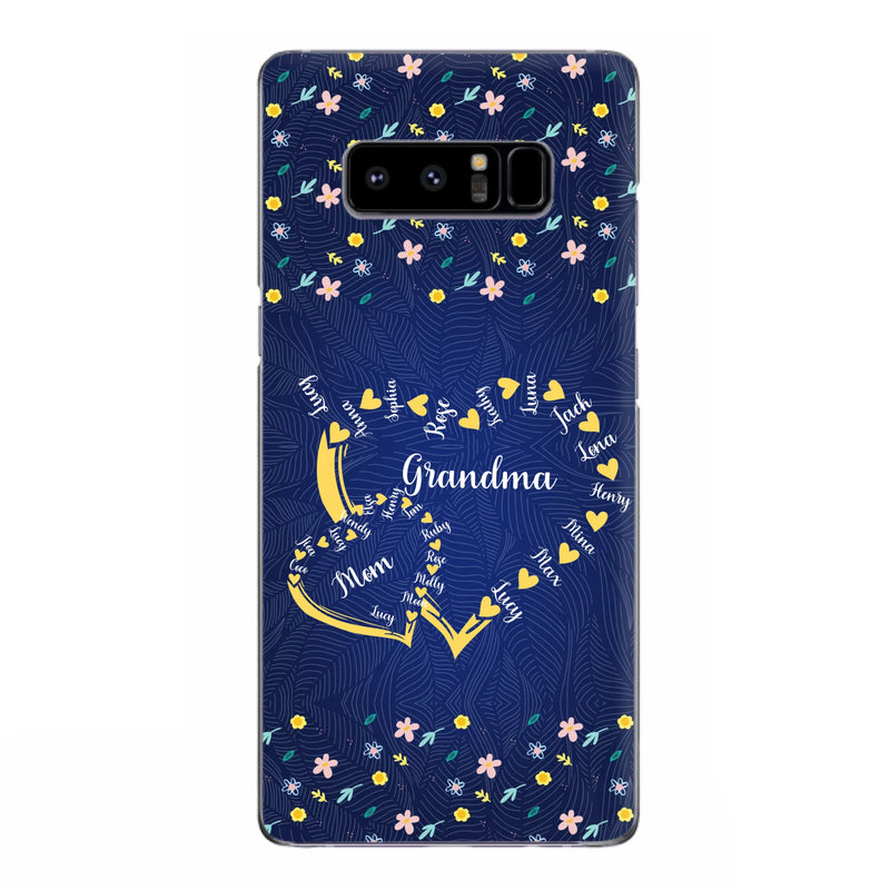 Custom Personalized Grandma Mom Phone Case - Gift Idea For Mother's Day - Upto 12 Kids - Case For iPhone And Samsung