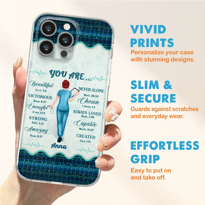Custom Personalized Nurse Phone Case - Gift Idea For Nurse/ Birthday/ Friend - You Are Beautiful - Cases For iPhone/Samsung
