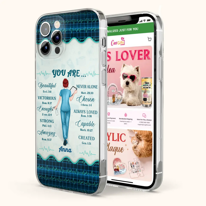 Custom Personalized Nurse Phone Case - Gift Idea For Nurse/ Birthday/ Friend - You Are Beautiful - Cases For iPhone/Samsung