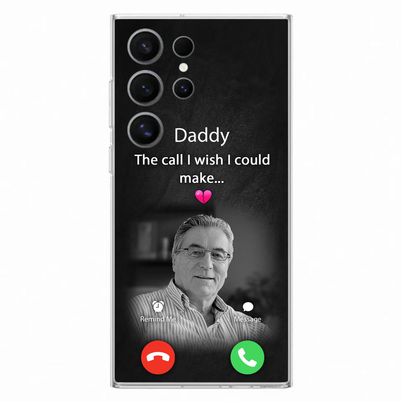 Custom Personalized Memorial Mom Phone Case - Upload Photo - Memorial Gift Idea For Mom/ Dad - The Call I Wish I Could Make - Case For iPhone And Samsung