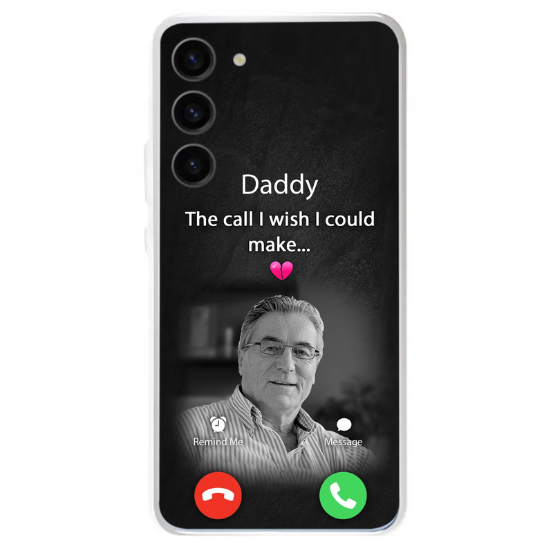 Custom Personalized Memorial Mom Phone Case - Upload Photo - Memorial Gift Idea For Mom/ Dad - The Call I Wish I Could Make - Case For iPhone And Samsung