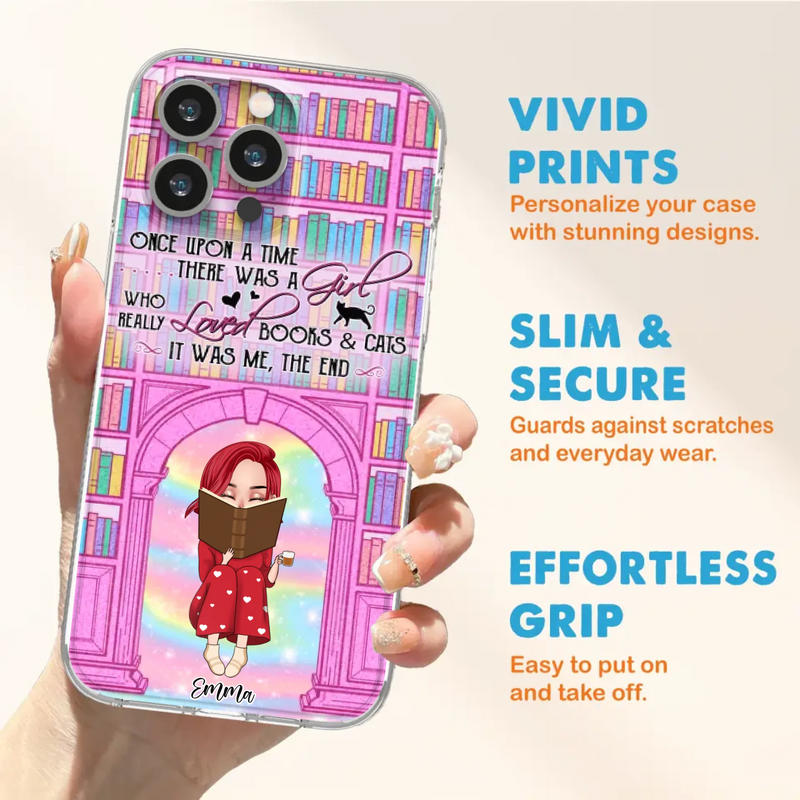 Custom Personalized Reading Girl Phone Case - Gift Idea For Books Lovers - It Was Me The End - Case For iPhone/Samsung