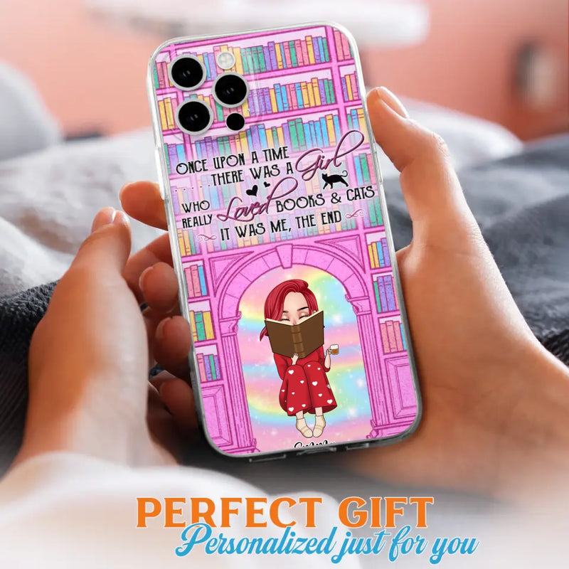 Custom Personalized Reading Girl Phone Case - Gift Idea For Books Lovers - It Was Me The End - Case For iPhone/Samsung