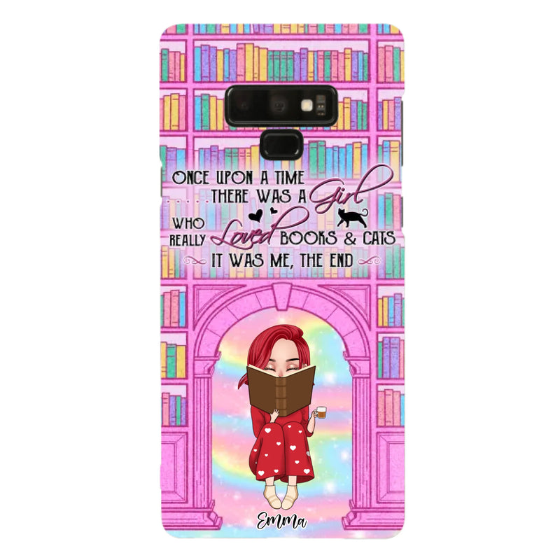 Custom Personalized Reading Girl Phone Case - Gift Idea For Books Lovers - It Was Me The End - Case For iPhone/Samsung