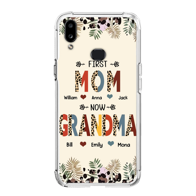 Custom Personalized Grandma Phone Case - Gift Idea For Grandma/Mom/ Mother's Day - Up to 6 Kids And 12 Grandkids - First Mom Now Grandma - Case For iPhone And Samsung