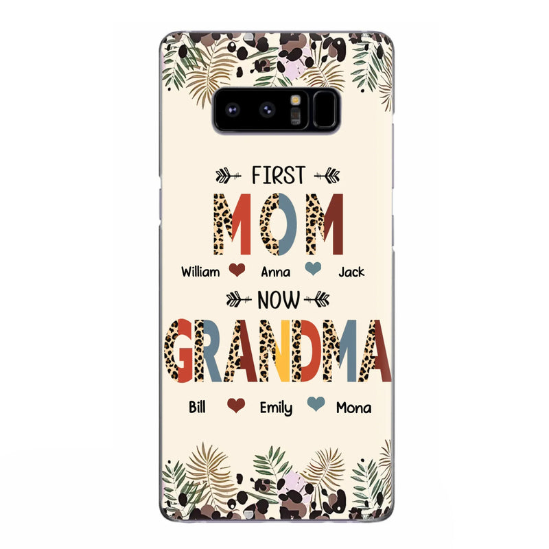 Custom Personalized Grandma Phone Case - Gift Idea For Grandma/Mom/ Mother's Day - Up to 6 Kids And 12 Grandkids - First Mom Now Grandma - Case For iPhone And Samsung