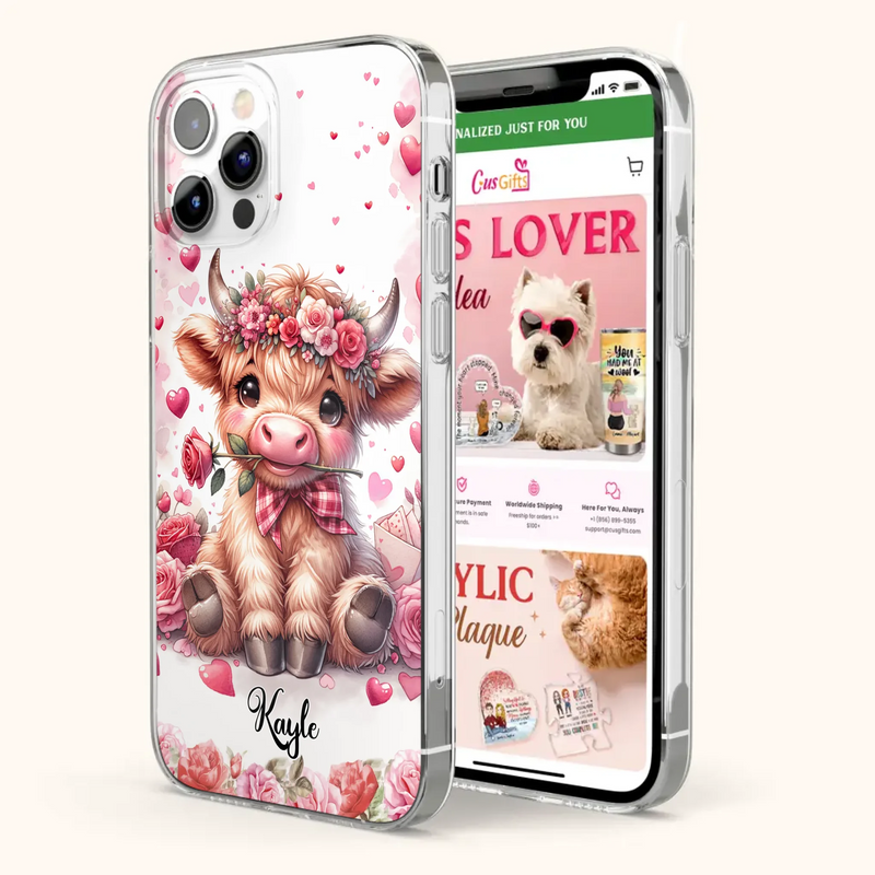 Lovely Highland Phone Case - Gift Idea For Birthday/Valentine's Day - Case For iPhone, Samsung