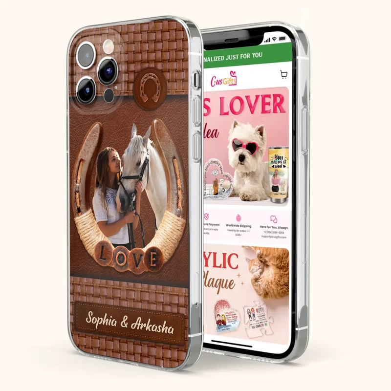 Custom Personalized Horse Phone Case - Upload Photo - Gift Idea Horse Lover - Case For iPhone And Samsung