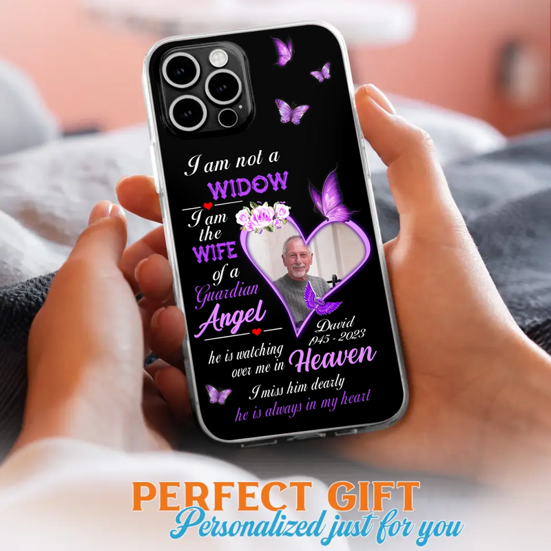 Custom Personalized Memorial Phone Case - Memorial Gift Idea For Family - Case For iPhone/Samsung - I Am Not A Widow