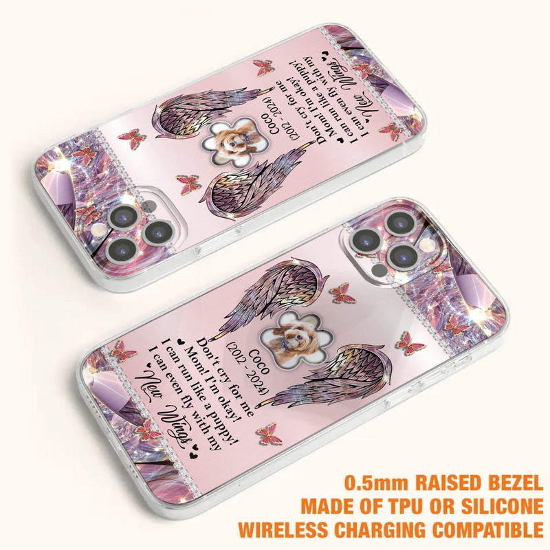 Personalized Memorial Phone Case - Upload Photo - Memorial Gift Idea For Dog Lover - Don't Cry For Me - Case For iPhone/Samsung